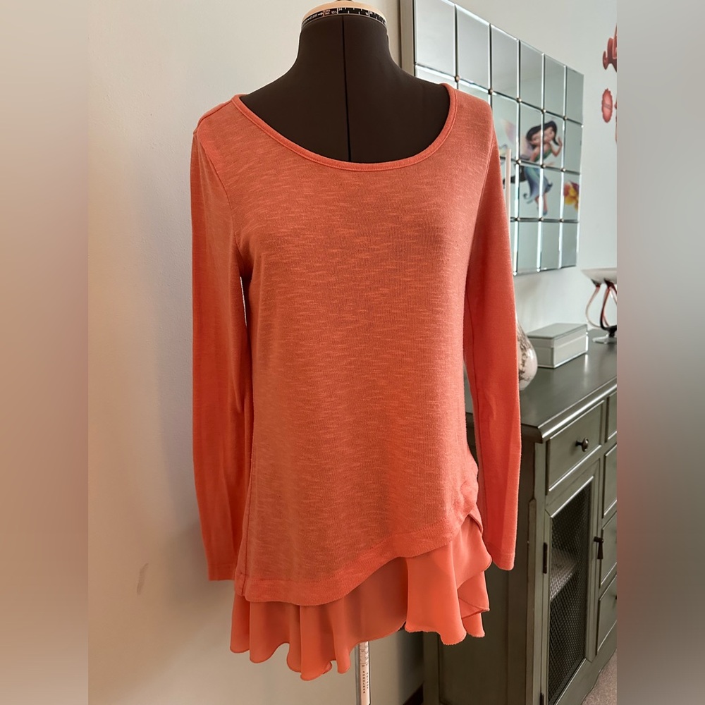 Tunic top with flounce bottom  ~ worn once ~